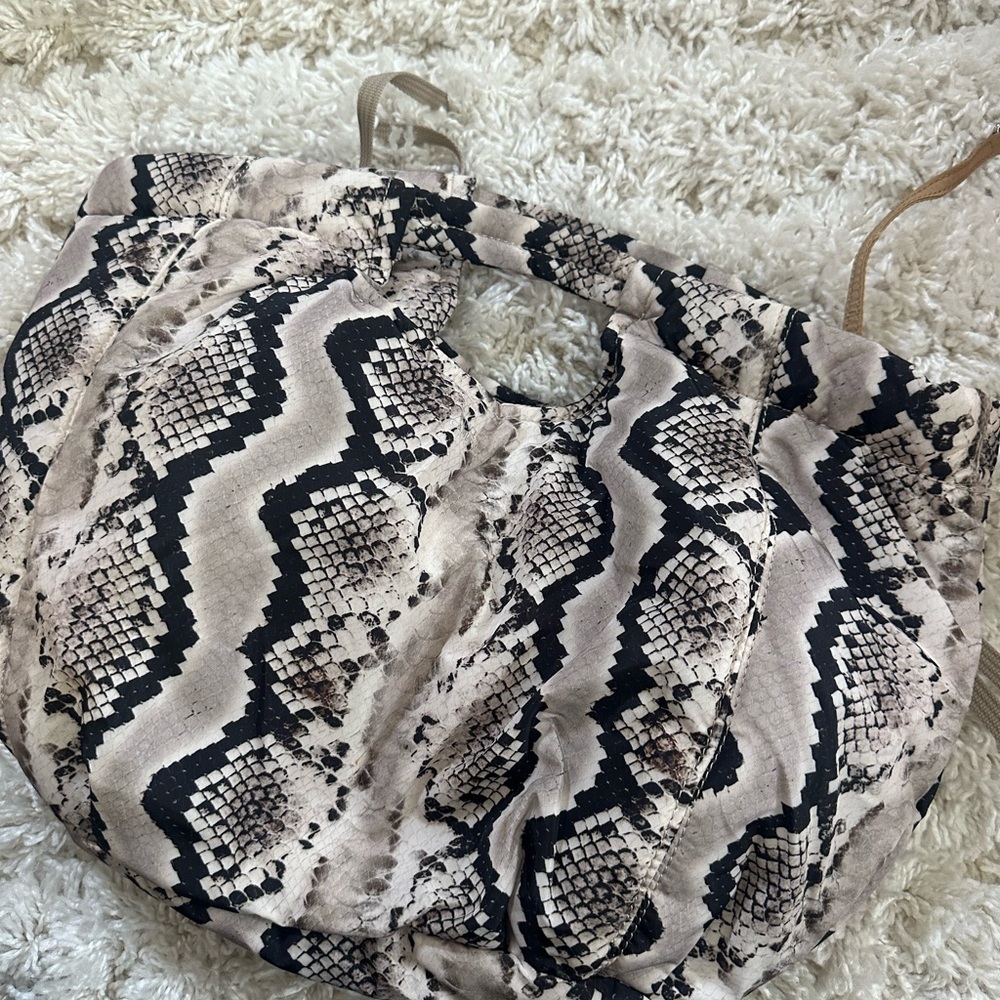 Vince Camuto Snakeskin Print Tote Bag